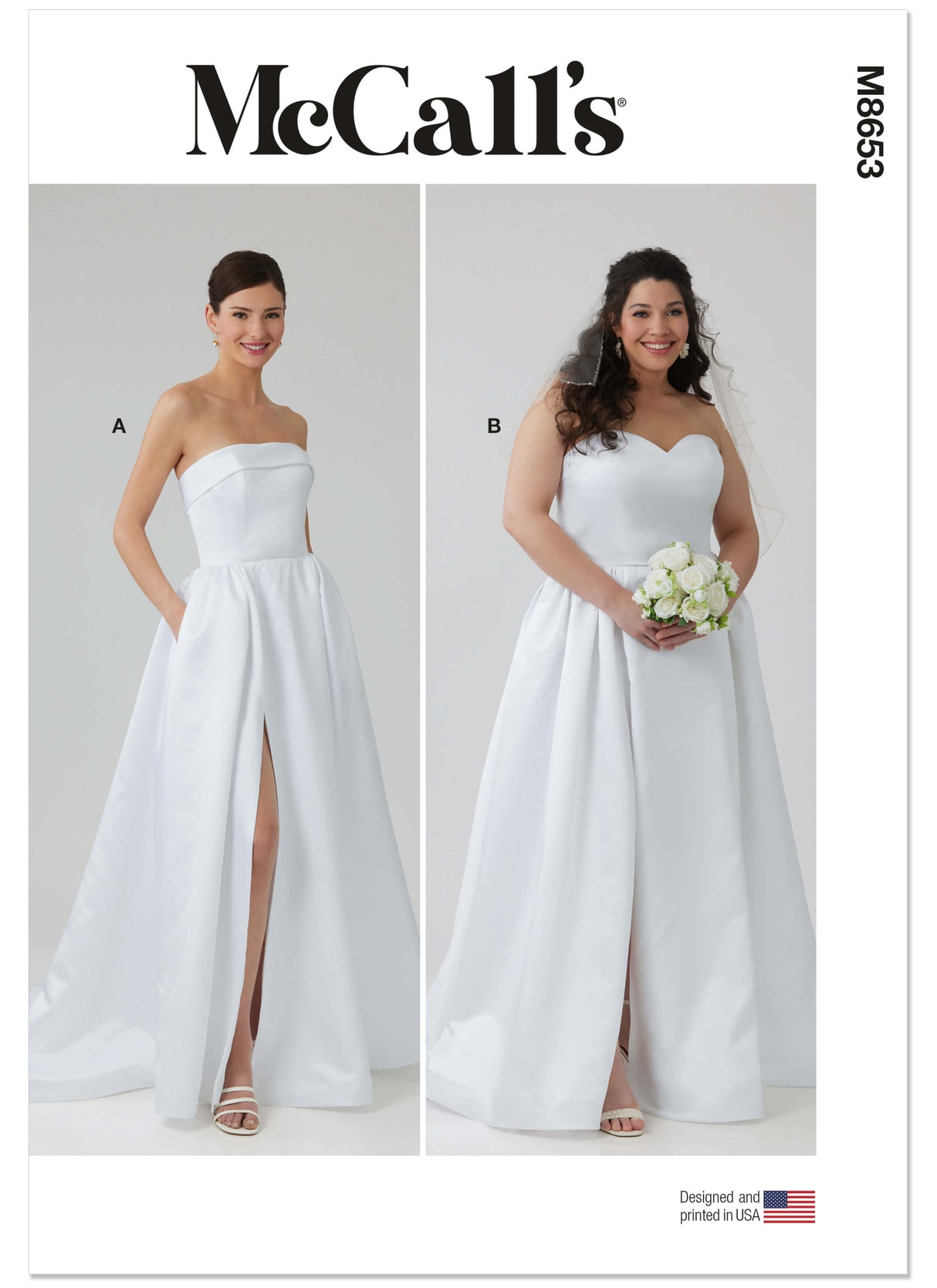 Patron McCall's n°8653 – Robe de mariée bustier