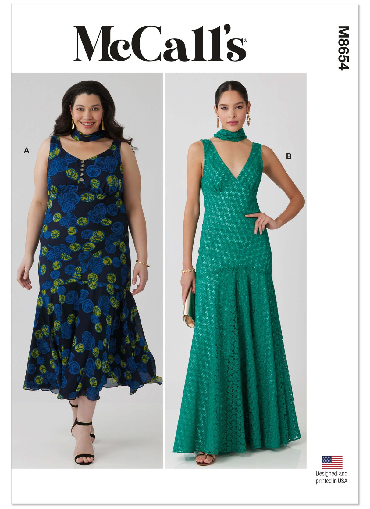 Patron McCall's n°8654 – Robes sans manches coupées en biais
