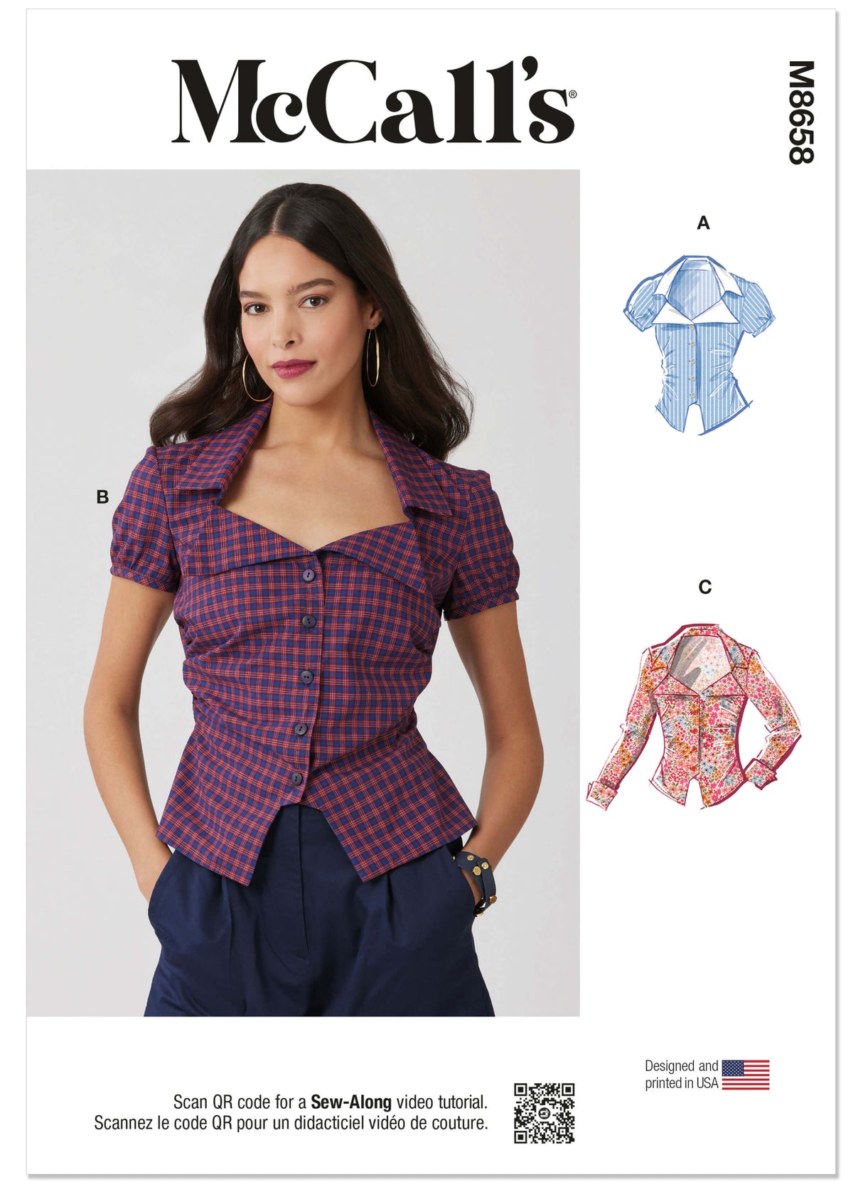 Patron McCall's n°8658 – Hauts à décolleté cœur