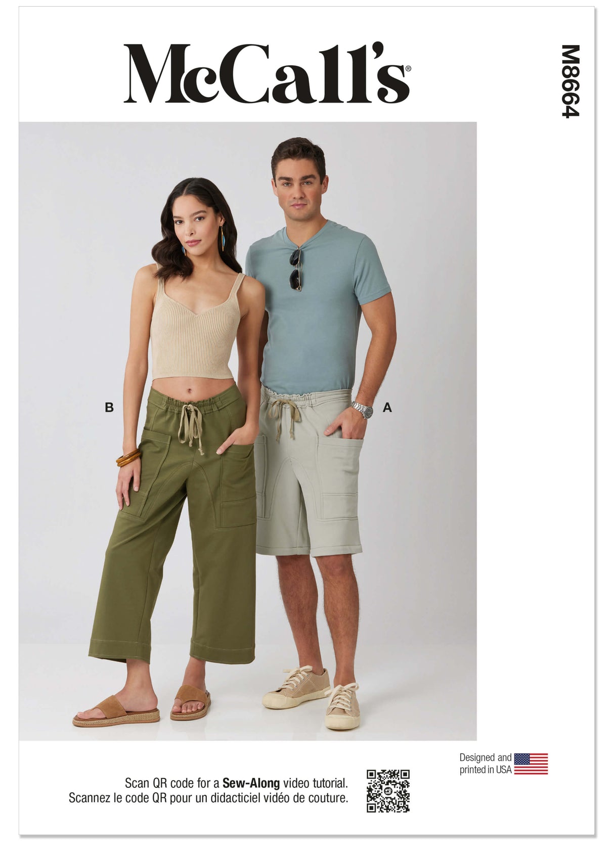 Patron McCall's n°8664 – Pantalon et short à taille élastiquée
