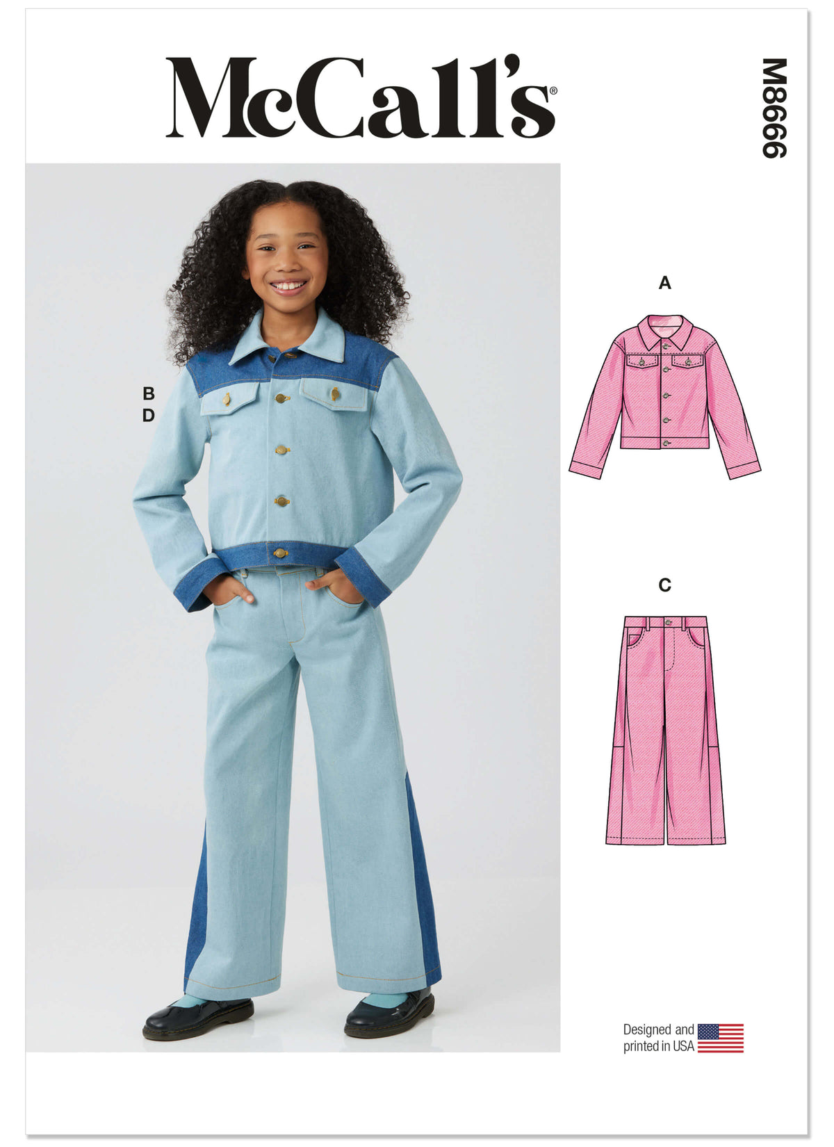 Patron McCall's n°8666 – Veste en jean et pantalon large