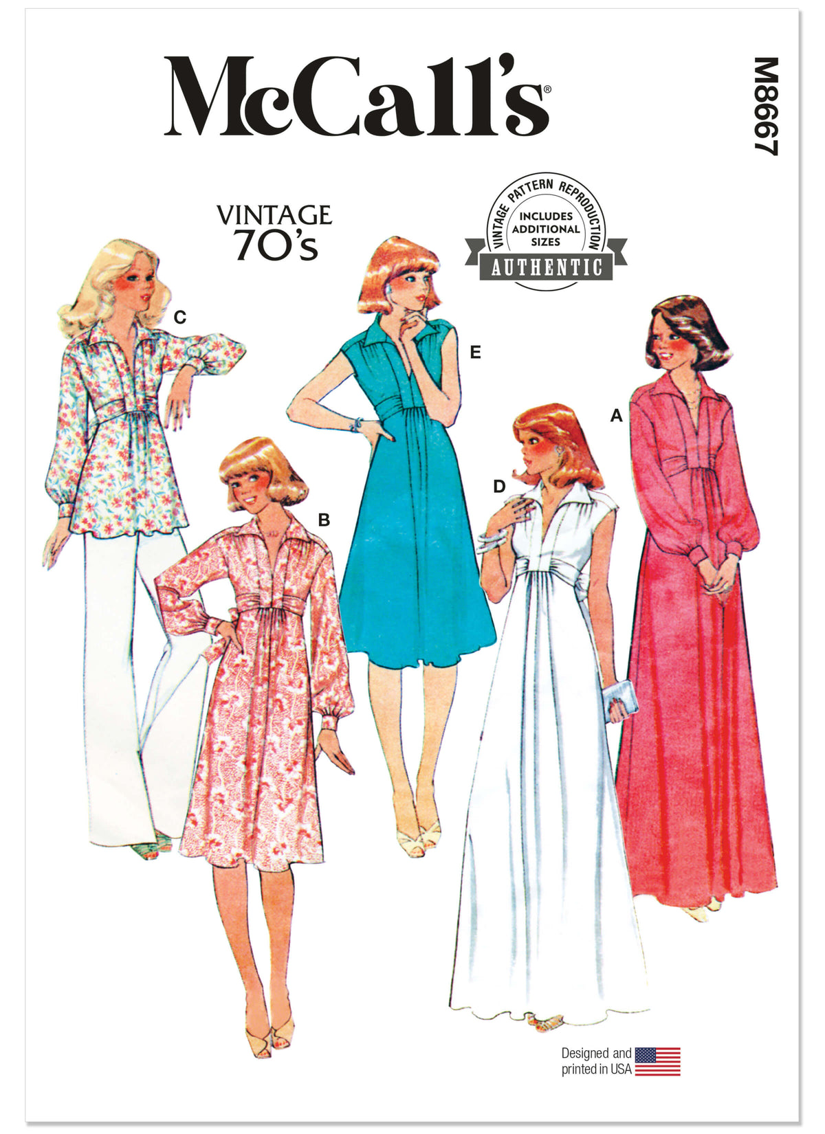 Patron McCall's n°8667 – Robe et haut vintage années 1970