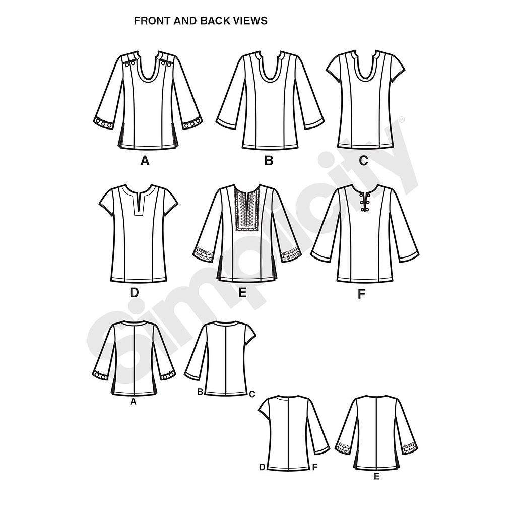 Patron Simplicity n°1461 – Tunique femme
