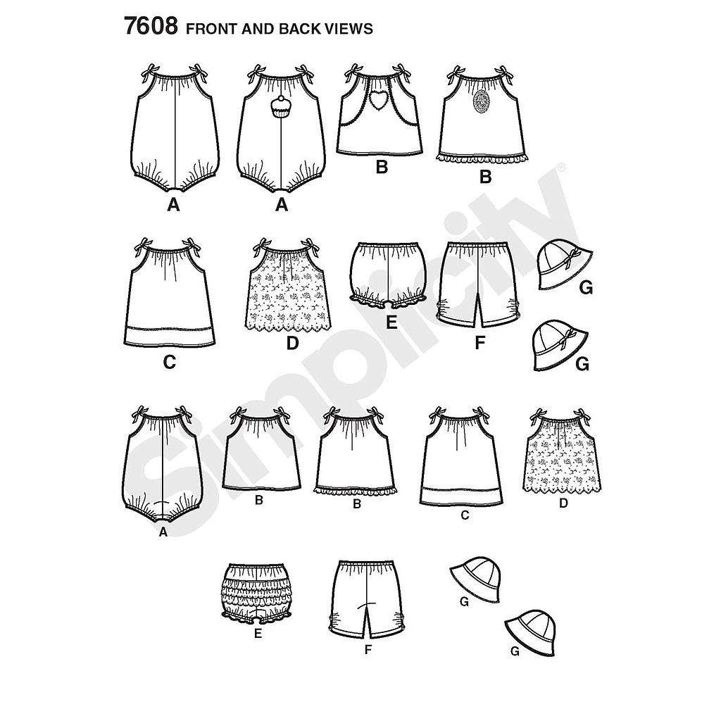 Patron Simplicity n°1813 – Ensemble bébé