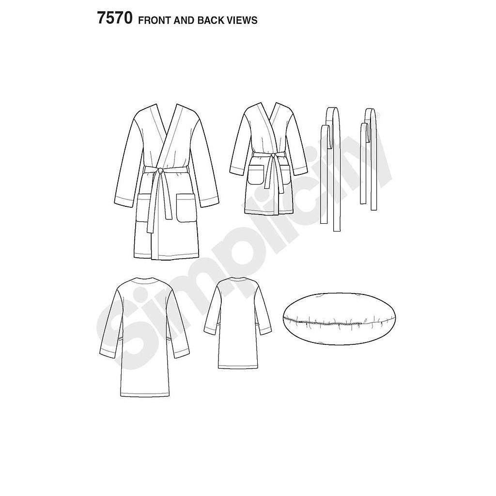 Patron Simplicity n°1946 – Peignoirs pour toute la famille