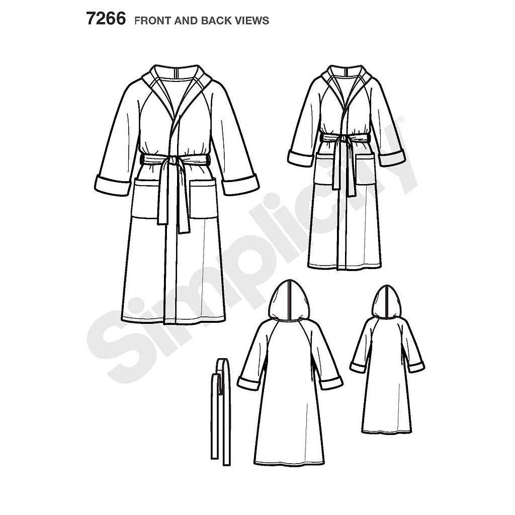 Patron Simplicity n°3575 – Robe de chambre pour toute la famille