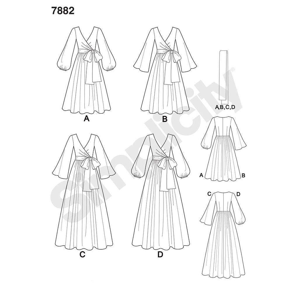Patron Simplicity n°8013 – Robe vintage des années 70