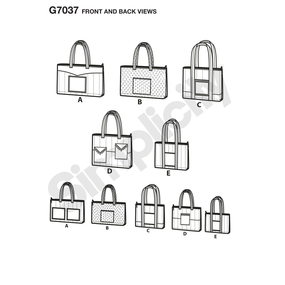 Patron Simplicity n°8310 - Sac cabas