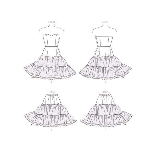 Patron Simplicity n°9293 – Jupon et bustier femme