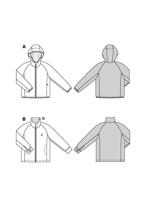 Patron Burda n°5595 - Vestes matelassées homme