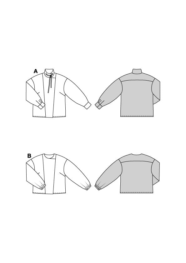 Patron Burda n°5597 - Chemisiers asymétriques
