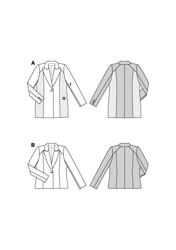 Patron Burda n°5601 - Veste smoking et blazer