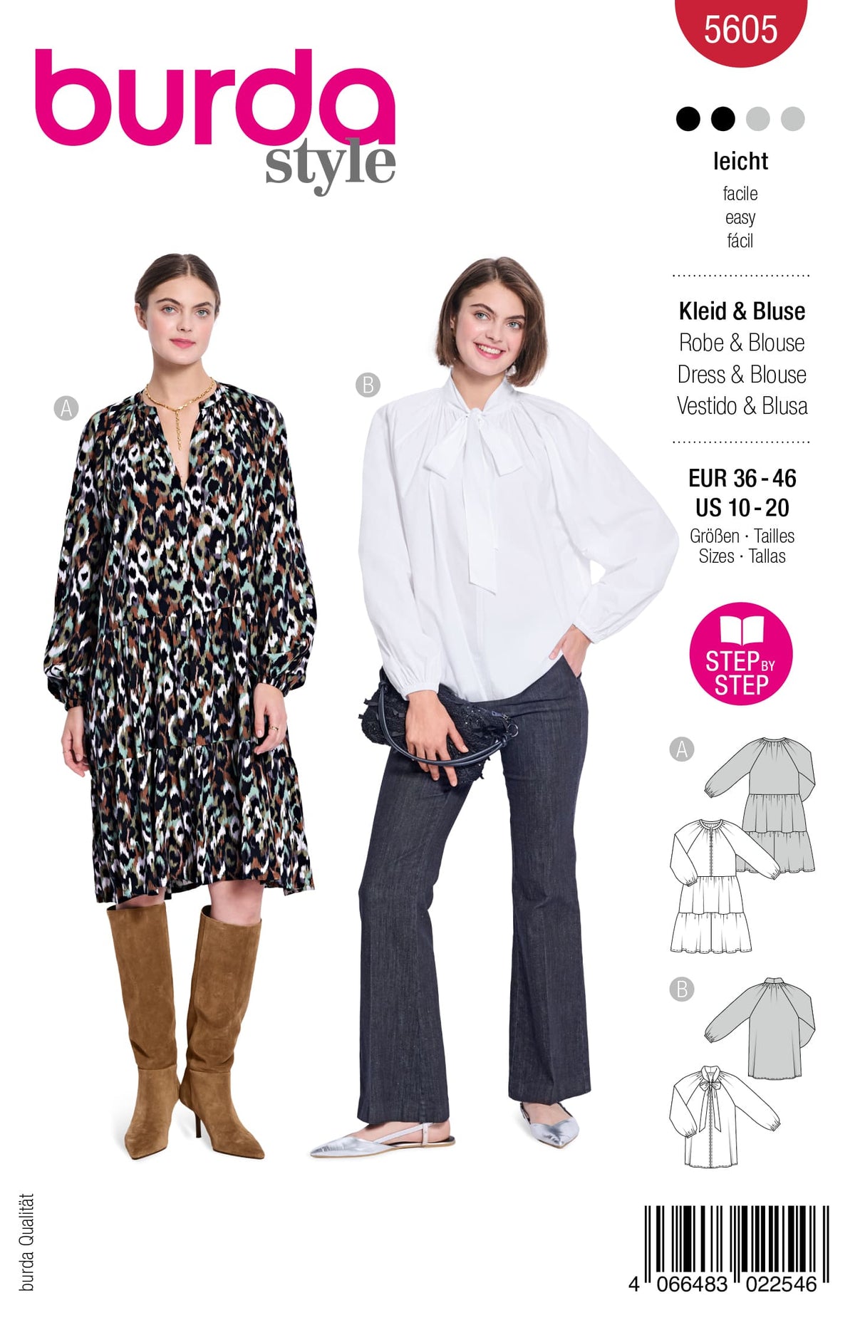 Patron Burda n°5605 - Robe et chemisier