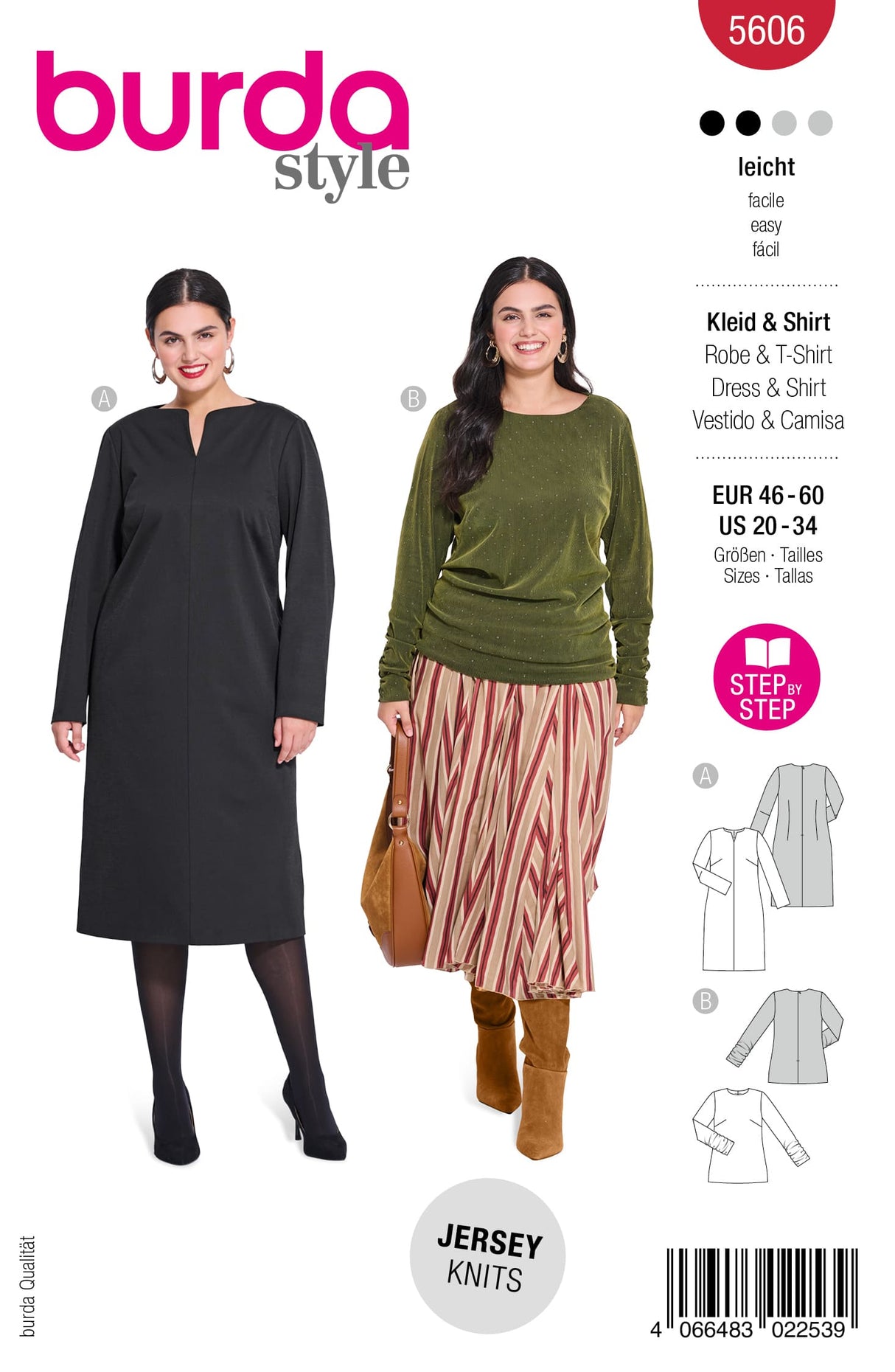 Patron Burda n°5606 - Robe midi et haut