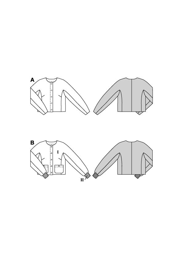 Patron Burda n°5607 - Vestes courtes