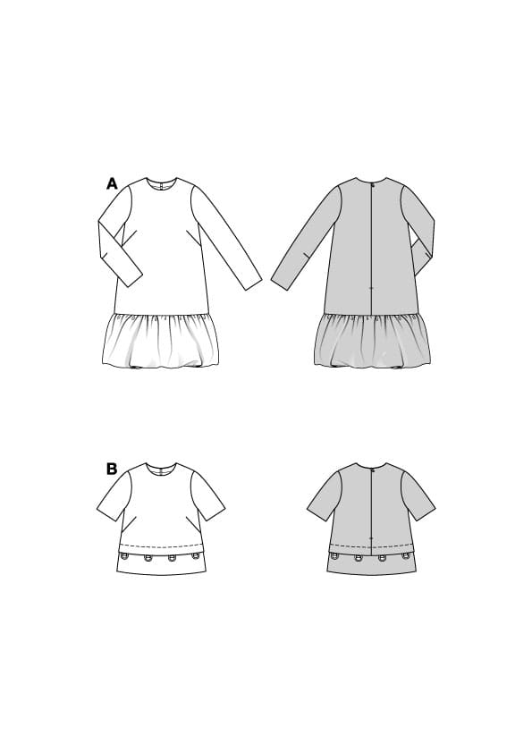 Patron Burda n°5609 - Robe ballon et haut