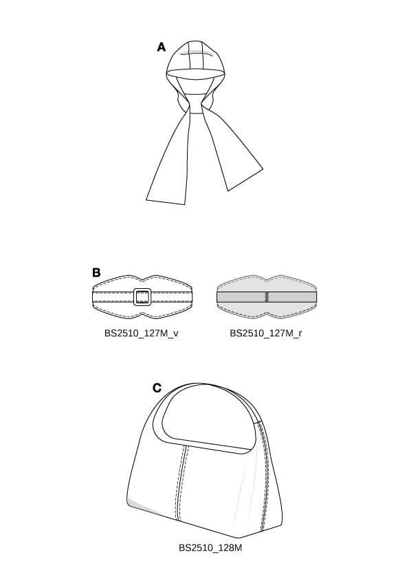 Patron Burda n°5611 - Accessoires