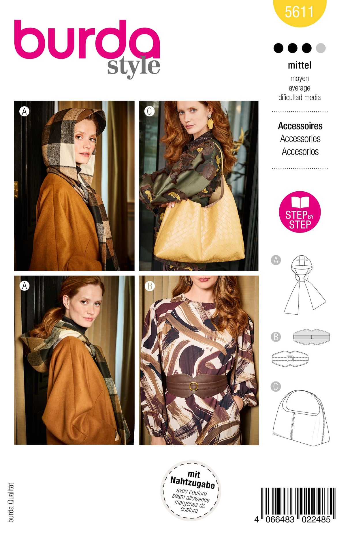 Patron Burda n°5611 - Accessoires