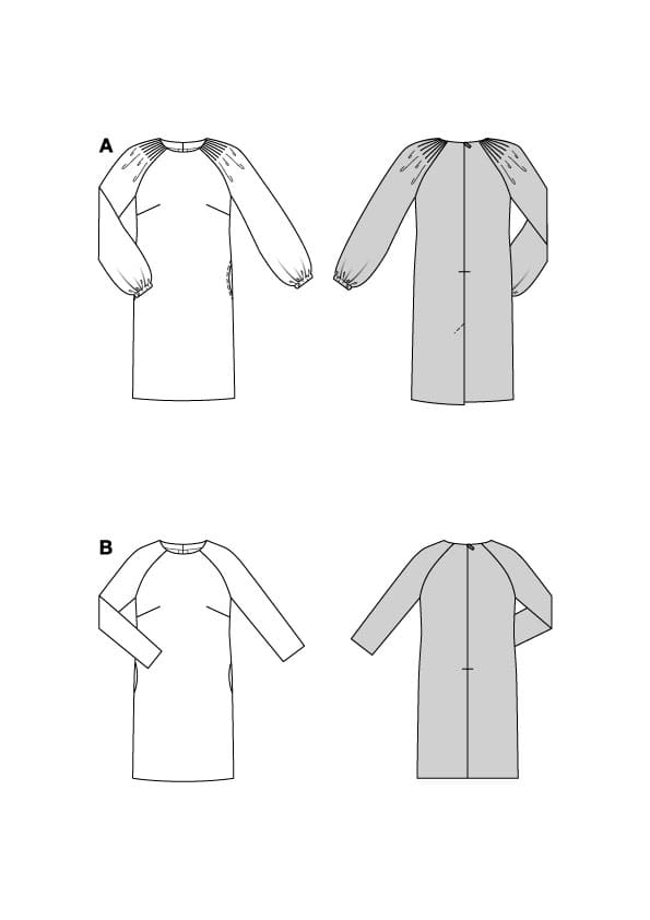 Patron Burda n°5614 - Robes midi
