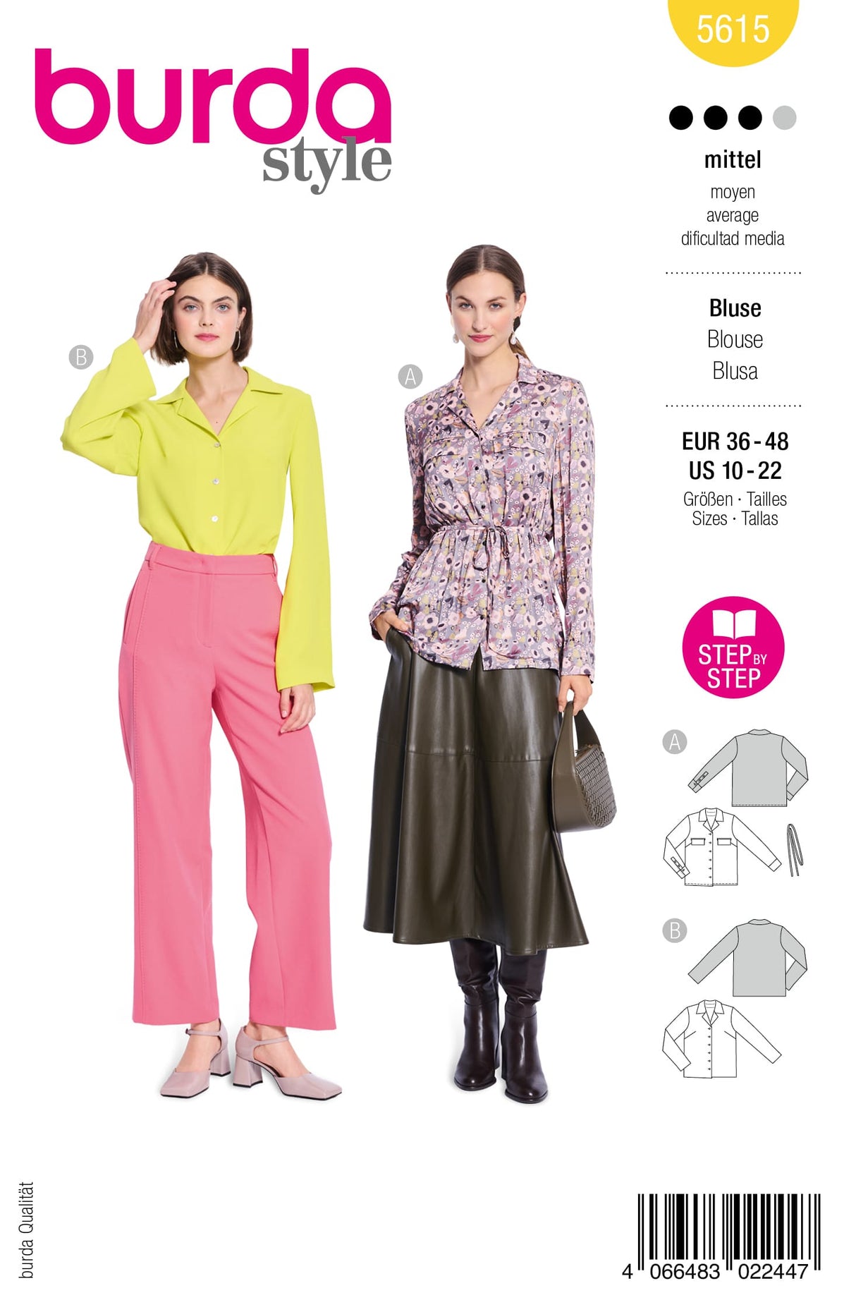 Patron Burda n°5615 - Chemisiers