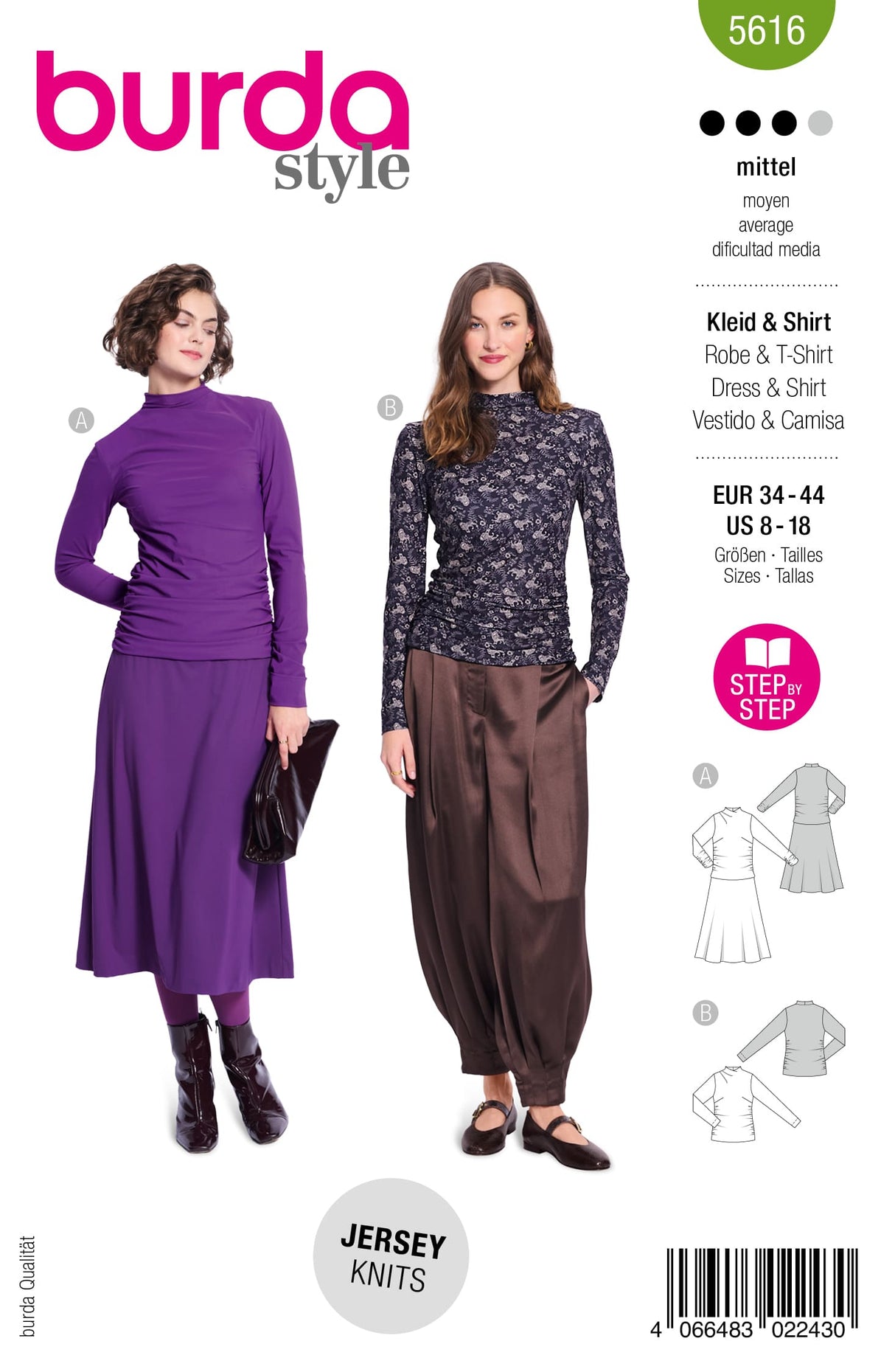 Patron Burda n°5616 - Robe et haut