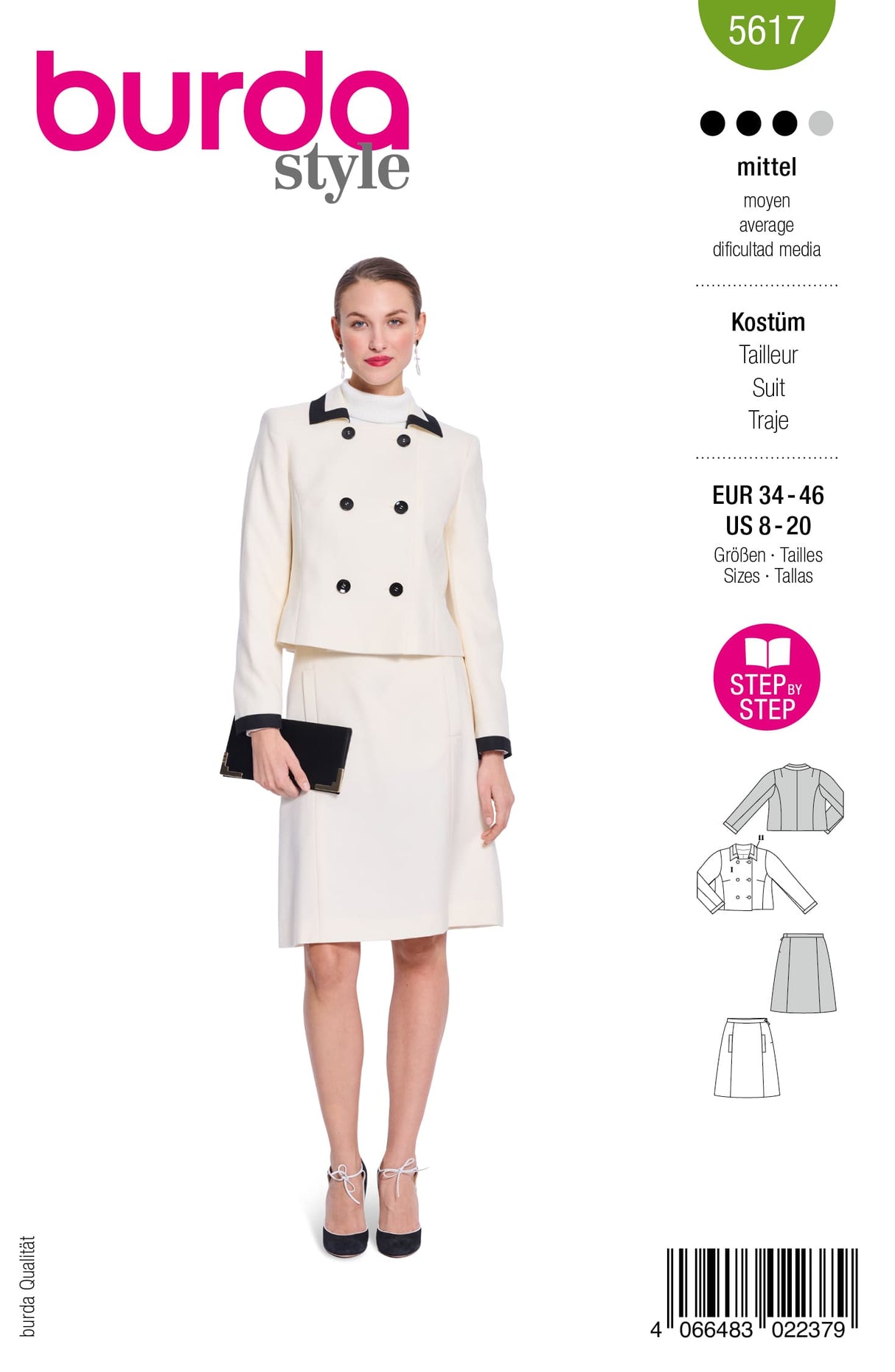 Patron Burda n°5617 - Ensemble tailleur