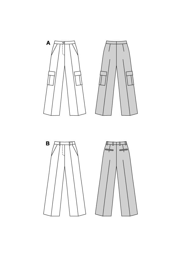 Patron Burda n°5621 - Pantalons larges à plis