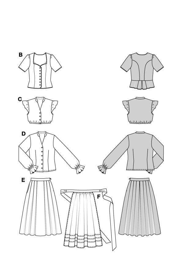 Patron Burda n°5625 - Dirndl