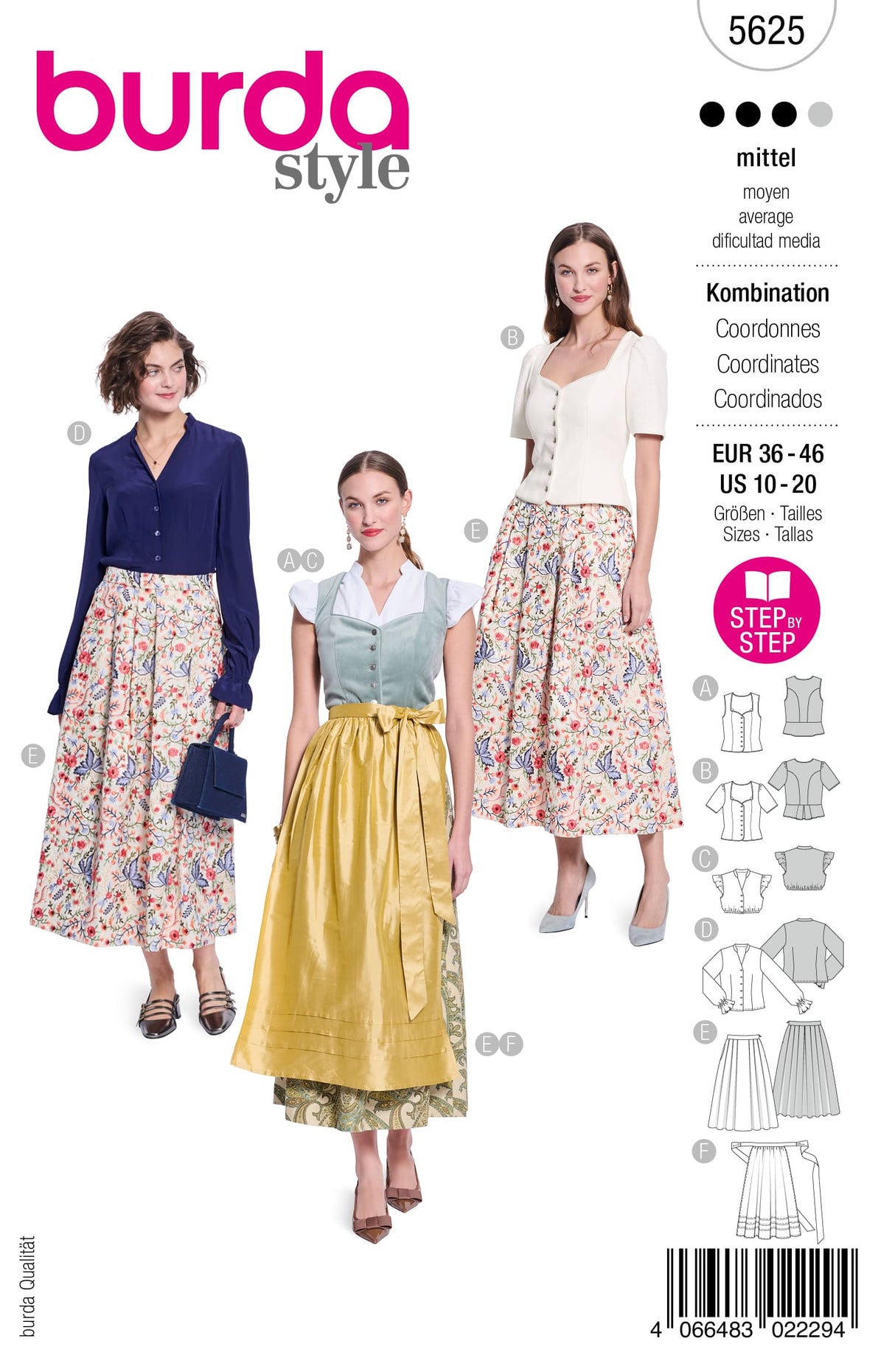 Patron Burda n°5625 - Dirndl