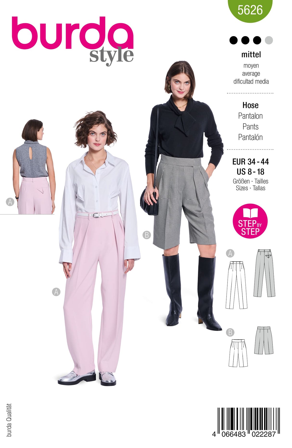 Patron Burda n°5626 - Pantalon et bermuda