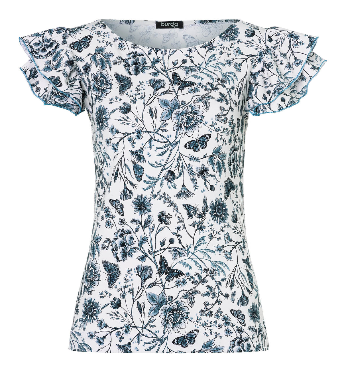 Patron Burda 5629 – Tops & t-shirts à volants