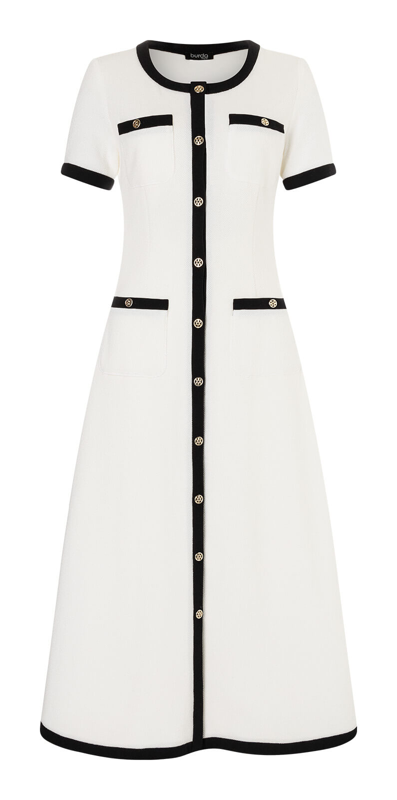 Patron Burda 5652 – Robe élégante et veste style Chanel femme