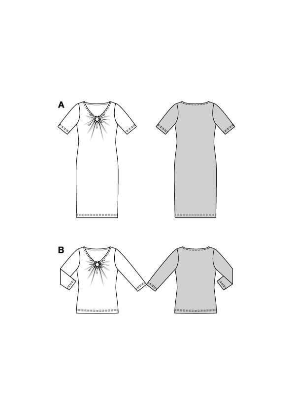 Patron Burda 5658 – Robe et top femme élégants