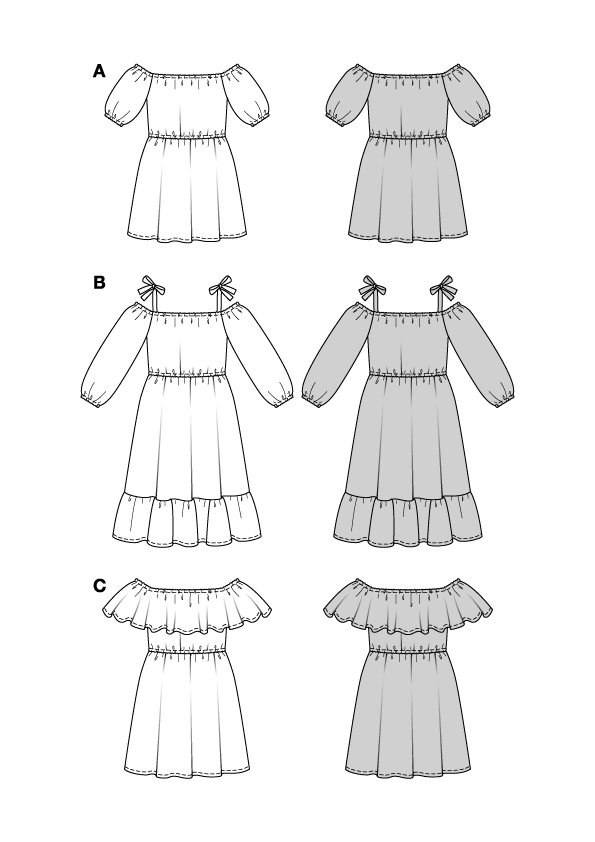 Patron Burda n°5728 - Robe d'été à volants
