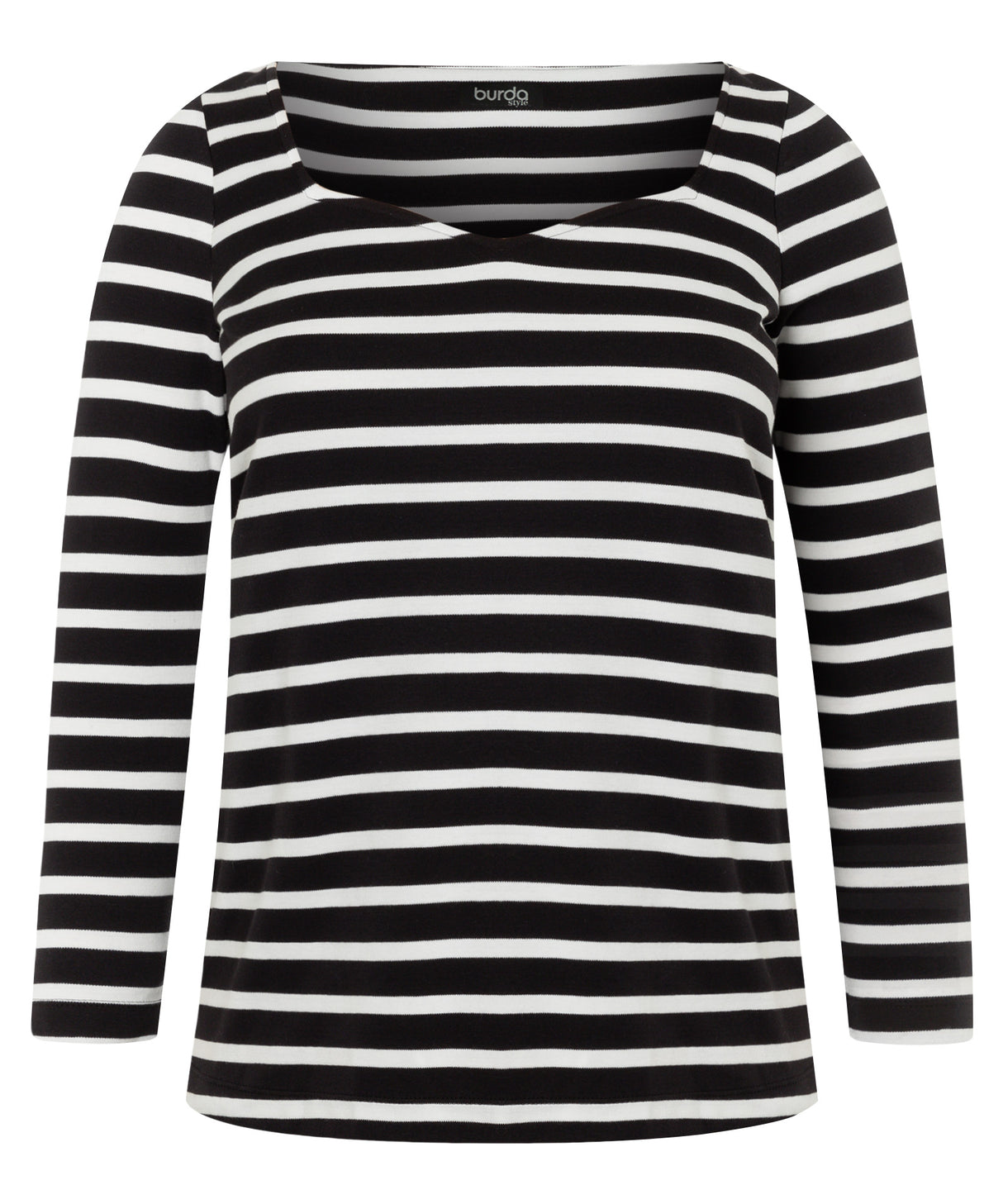 Patron Burda n°5731 – T-shirts à encolure cœur ou carrée