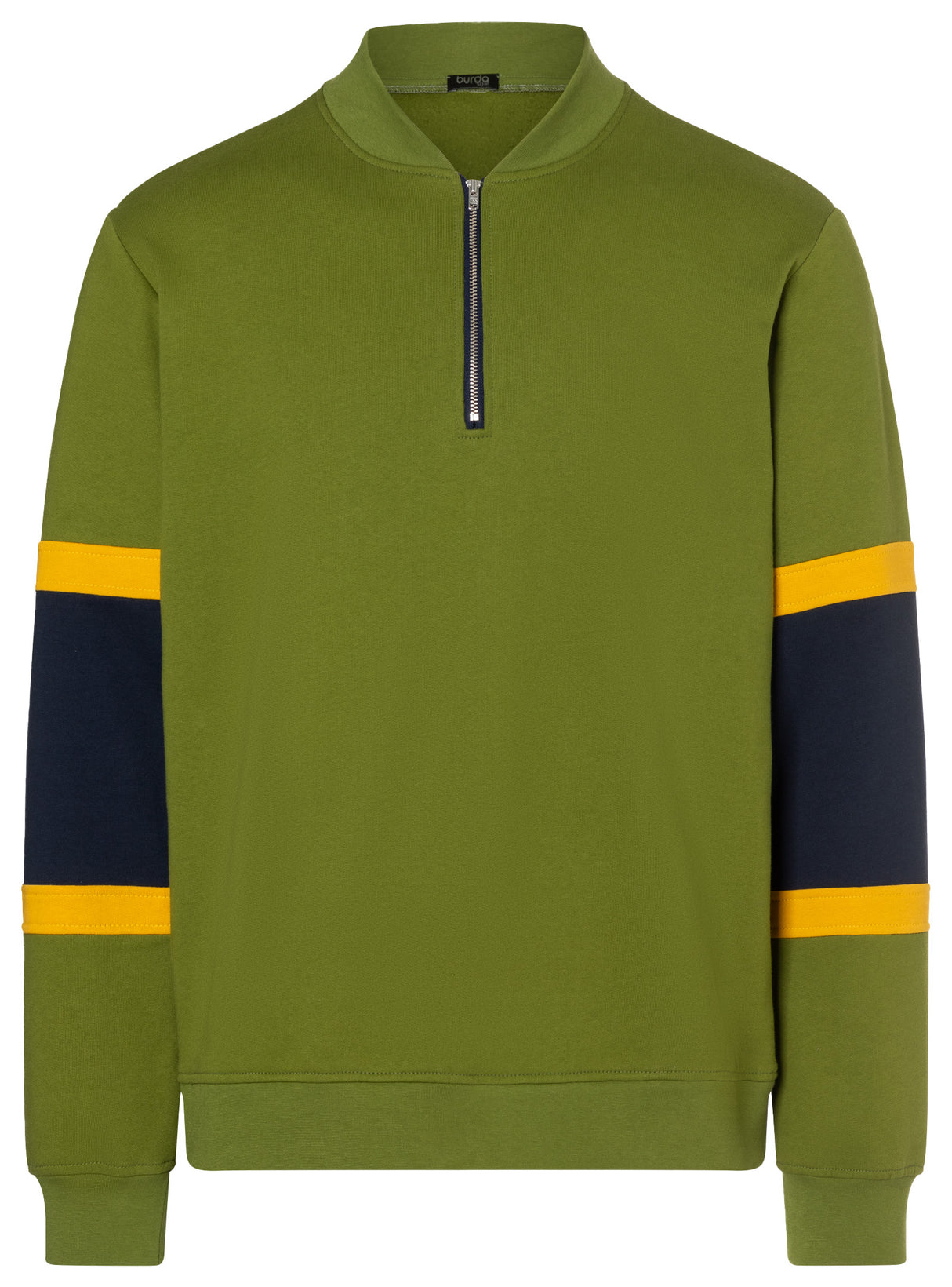 Patron Burda n°5744 – Polo zippé et sweat à empiècements