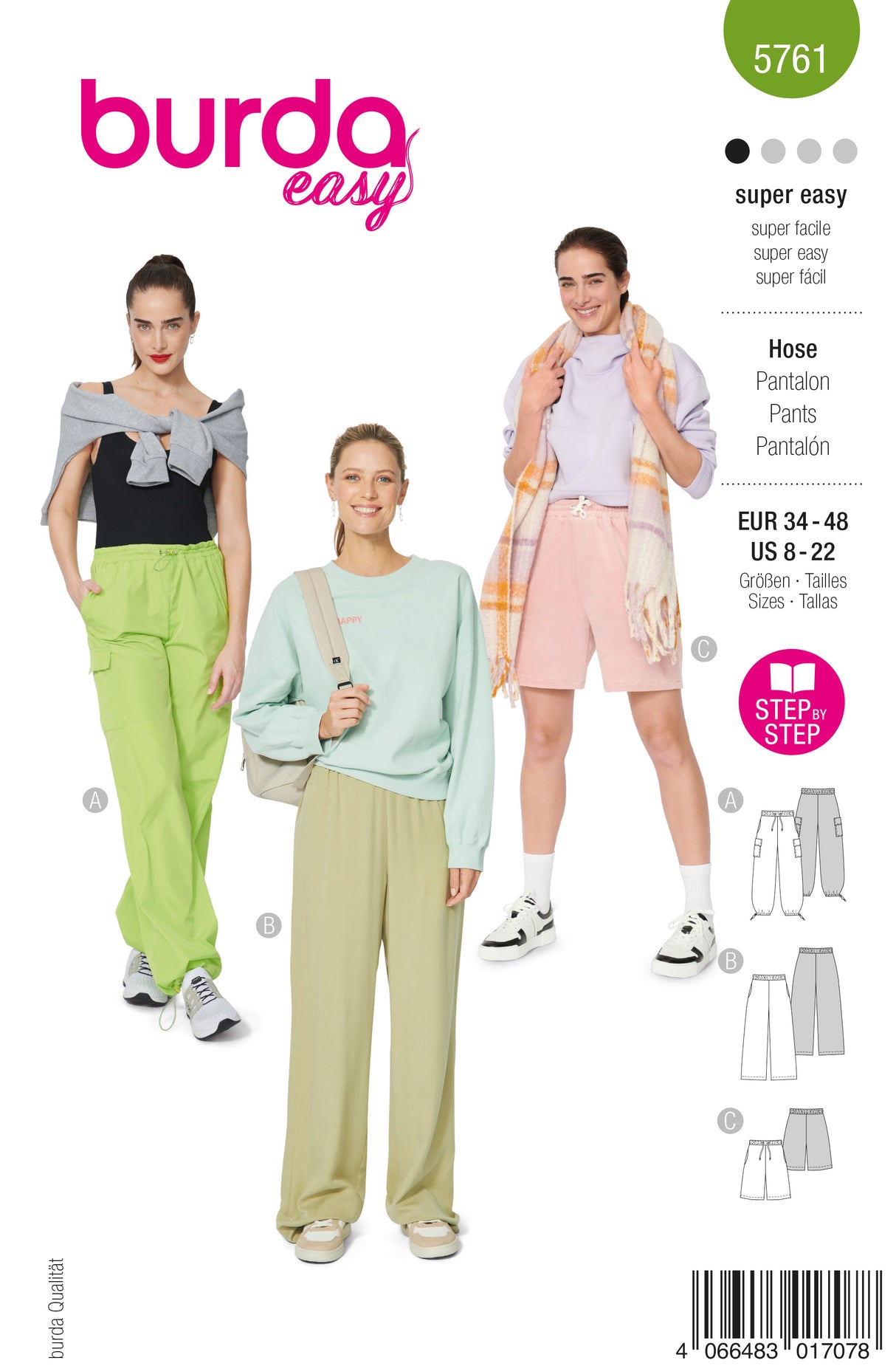 Patron Burda n°5761 – Pantalon Cargo et Short