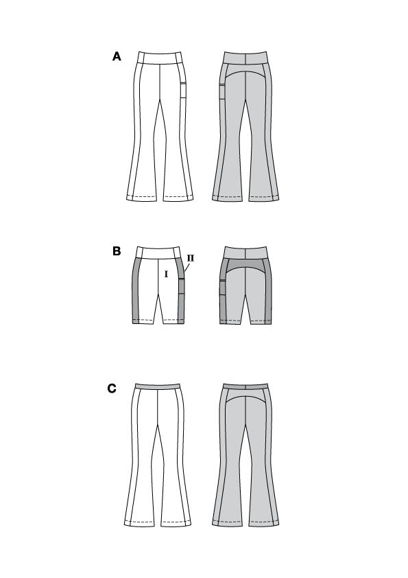 Patron Burda n°5762 – Leggings et Shorts Tendance