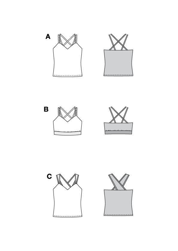 Patron Burda n°5765 – Tops Sportifs pour Femme