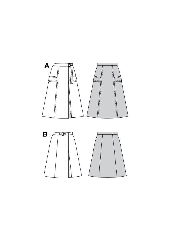 Patron Burda n°5766 – Jupe Élégante avec Ceinture Intégrée