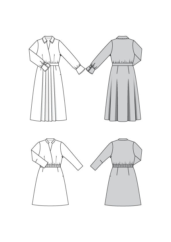 Patron Burda n°5767 – Robe Longue à Col Dégagé