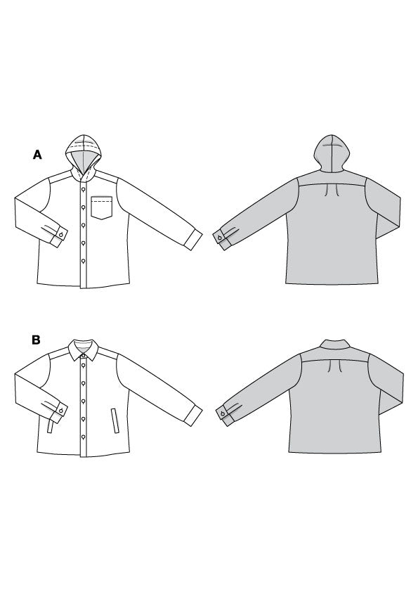 Patron Burda n°5768 – Veste Homme Style Bûcheron