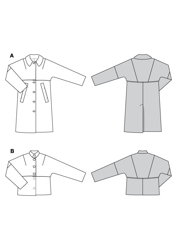 Patron Burda n°5769 – Cape Élégante Façon Trench-Coat