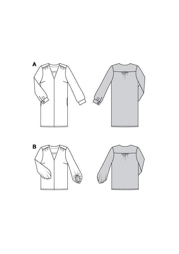 Patron Burda n°5783 – Robe et Blouse Élégantes avec Manches Bouffantes