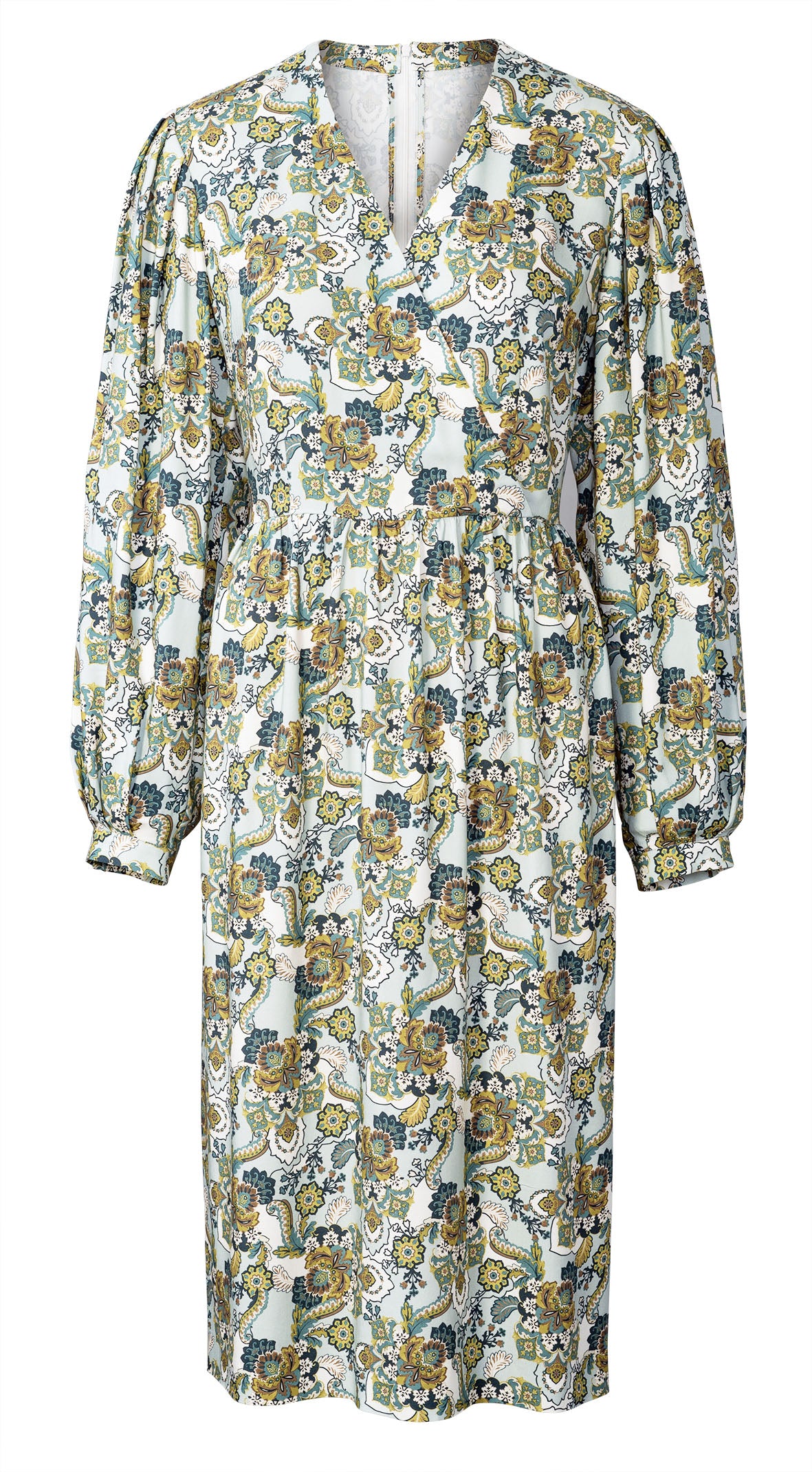 Patron Burda n°5784 – Robe Élégante avec Manches Volumineuses