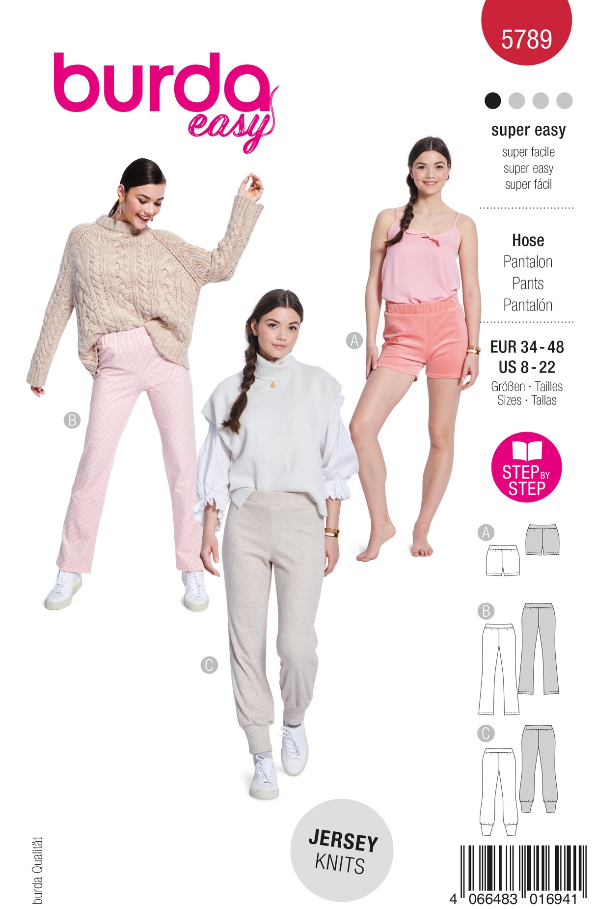 Patron Burda n°5789 - Pantalon et Short Confortables