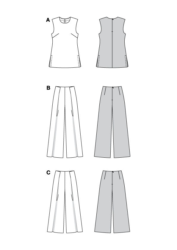 Patron Burda n°5793 - Ensemble Top et Pantalon Féminin