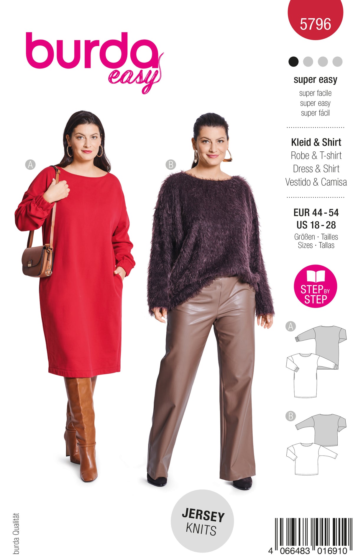 Patron Burda n°5796 - Robe et T-shirt