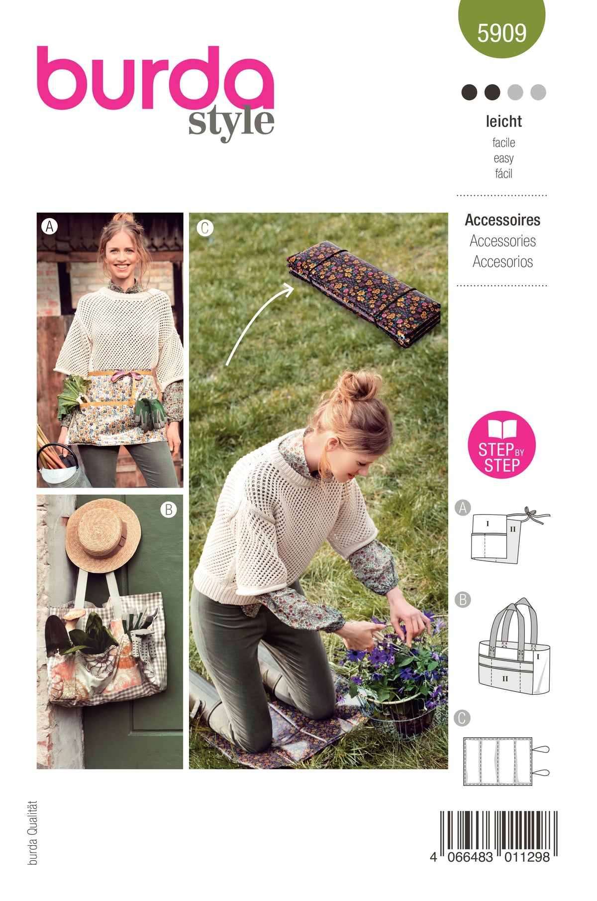 Patron Burda n°5909 - Accessoires de jardinage
