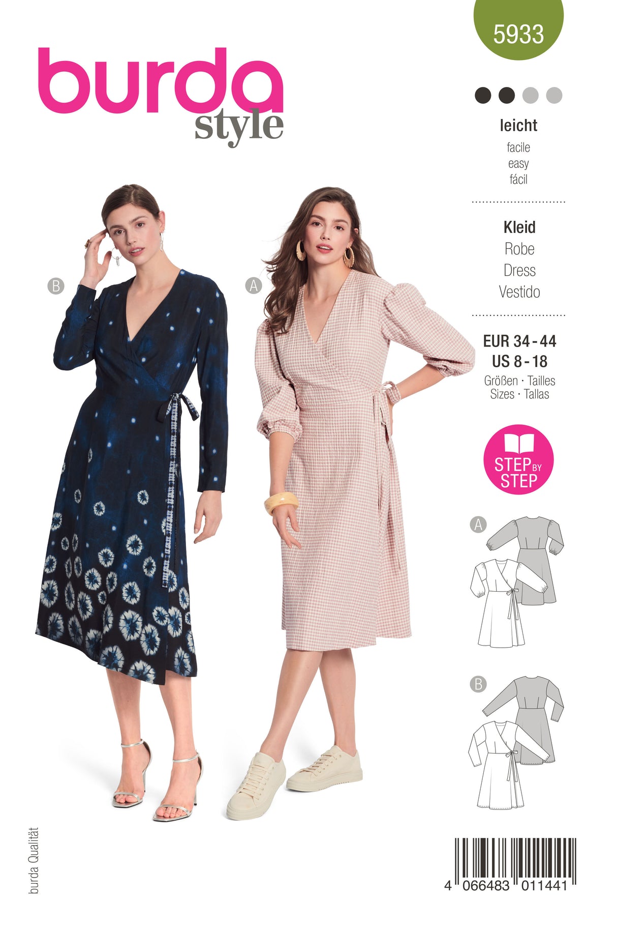 Patron Burda n°5933 - Robe portefeuille